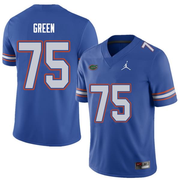 Men's NCAA Florida Gators Chaz Green #75 Stitched Authentic Jordan Brand Royal College Football Jersey RFX1165TD